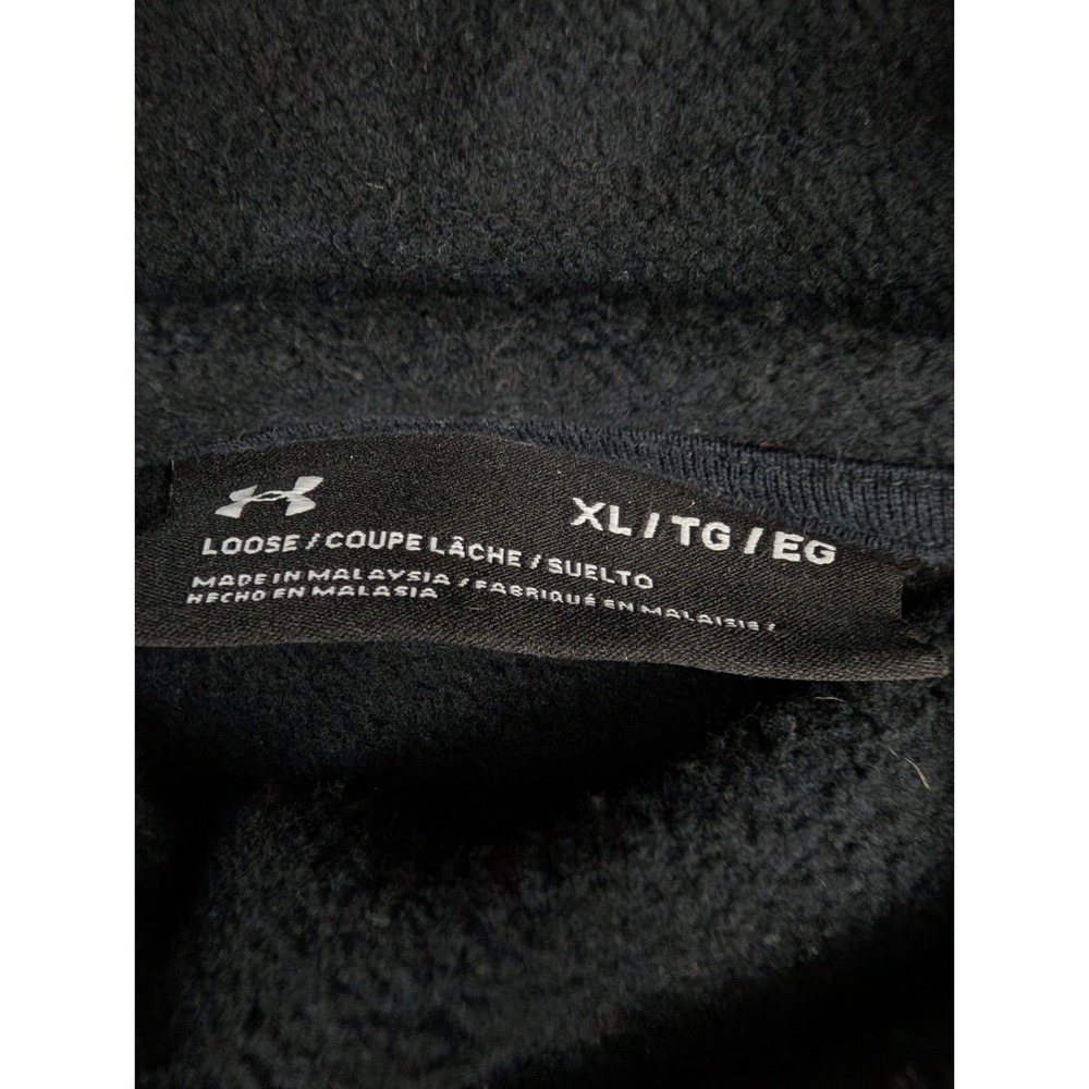 Under Armour Gold Spell Out Hoodie Women's Size XL Black Loose Fit - Picture 3 of 9